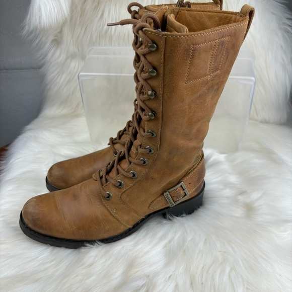 TIMBERLAND CHARLES TALL LACE UP BOOTS WITH ZIPPER SIZE 7 WOMAN - Picture 2 of 16